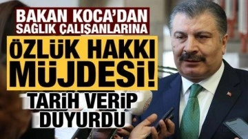 Bakan Koca tarih verip duyurdu: Sağlık çalışanlarına 'özlük hakkı' müjdesi!