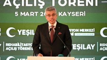 Bakan Memişoğlu, Kayseri Yeşilay Rehabilitasyon Merkezinin açılışında konuştu