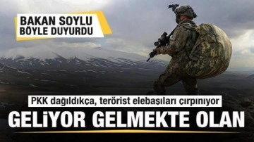 Bakan Soylu böyle duyurdu: PKK dağıldıkça, terörist elebaşları çırpınıyor...