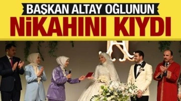 Başkan Altay'ın oğlu Ali Necati Altay ve Aydan Meram'ın mutlu günü