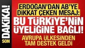 Başkan Erdoğan'dan son dakika açıklamaları! AB'ye dikkat çeken mesaj...