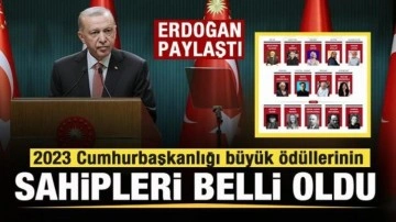 Başkan Erdoğan duyurdu! 2023 Cumhurbaşkanlığı büyük ödülleri sahiplerini buldu