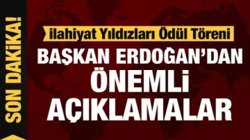 Başkan Erdoğan İlahiyat Yıldızları Ödül Töreni'nde konuşuyor