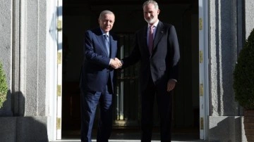 Başkan Erdoğan İspanya'da! Kral Felipe'yle kritik görüşme