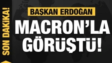 Başkan Erdoğan Macron'la görüştü