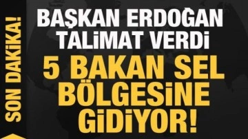 Başkan Erdoğan talimat verdi! 5 Bakan sel bölgesine gidiyor