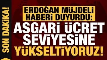 Başkan Erdoğan'dan son dakika müjdeyi verdi: Asgari ücret seviyesine yükseltiyoruz!