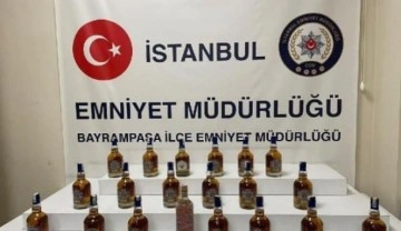 Bayrampaşa'da sahte alkol üretimi yapılan imalathaneye baskın