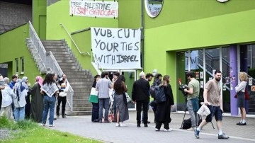Belçika'da üniversite öğrencileri İsrail'e 'akademik boykot' için eylem başlattı