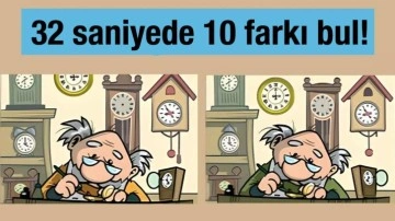 Beyin yakan zeka testi: 32 saniyede 10 farkı gören kendine dâhi diyebilir!