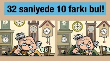 Beyin yakan zeka testi: 32 saniyede 10 farkı gören kendine d&acirc;hi diyebilir!