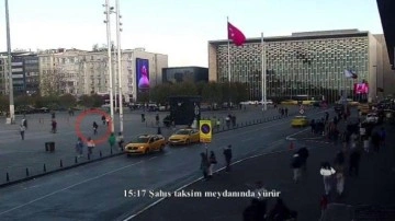 Beyoğlu saldırıda eylemi gerçekleştiren teröristin Taksim&rsquo;deki görüntüleri ortaya çıktı!