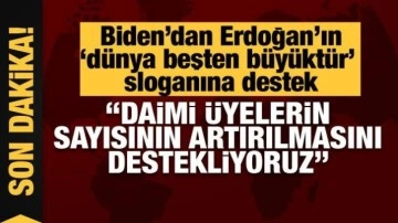 Biden: BMGK daimi üyelerin sayısının artırılmasını destekliyoruz