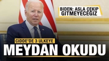 Biden Cidde'de 3 ülkeye meydan okudu: Asla çekip gitmeyeceğiz