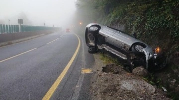 Bolu Dağı'nda otomobil devrildi! Sürücü ağır yaralı