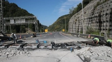 Bolu Dağı Tüneli'nde heyelan riskini ortadan kaldıracak çalışmalar sürüyor