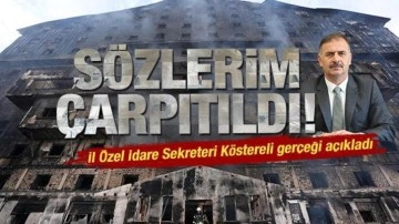 Bolu İl Özel İdare Sekreteri Köstereli gerçeği açıkladı: Sözlerim çarpıtıldı!