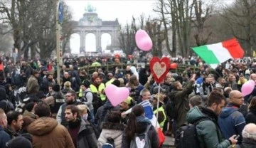 Brüksel'de olaylı gösteride 15 kişi yaralandı, 70 kişi gözaltına alındı