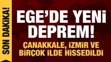 Çanakkale'de 4.8 büyüklüğünde deprem! İzmir ve çevresinde de hissedildi