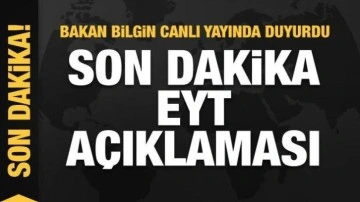 Canlı yayında duyurdu! Son dakika EYT açıklaması!