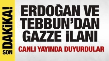 Cezayir'de Başkan Erdoğan ve Tebbun'dan Gazze ilanı! Canlı yayında duyurdular