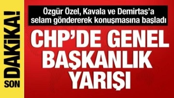 CHP'de başkanlık yarışı: Özgür Özel kurultayda konuşuyor