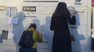 CHP'den 39 ilçede "zam duvarı" eylemi! Vatandaşlar düşüncelerini yazdı