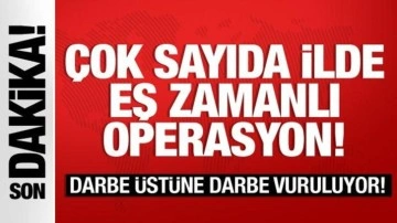 Çok sayıda ilde eş zamanlı operasyon! Darbe üstüne darbe