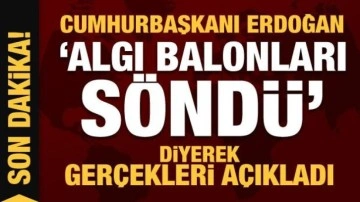 Cumhurbaşkanı Erdoğan 'Algı balonları söndü' diyerek tek tek açıkladı