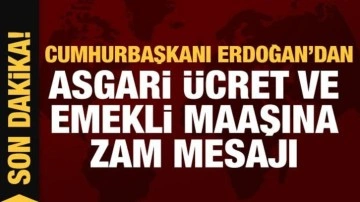 Cumhurbaşkanı Erdoğan asgari ücret ve emekli maaşı müjdesini duyurdu