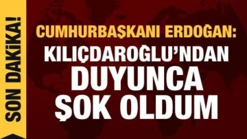 Cumhurbaşkanı Erdoğan: Bunu Kılıçdaroğlu'ndan duyunca şok oldum