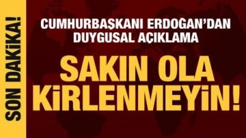 Cumhurbaşkanı Erdoğan çocuklara seslendi: Sakın ola kirlenmeyin!