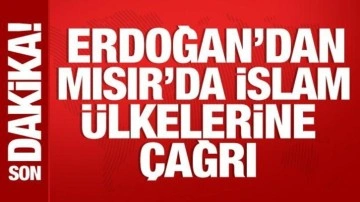 Cumhurbaşkanı Erdoğan'dan Mısır'da İslam ülkelerine çağrı