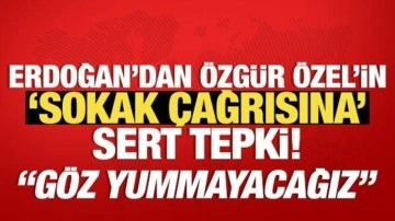 Cumhurbaşkanı Erdoğan'dan Özel'in 'sokak çağrısına' sert tepki: Göz yummayacağız