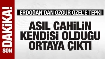 Cumhurbaşkanı Erdoğan'dan Özgür Özel'e tepki