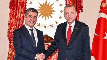 Cumhurbaşkanı Erdoğan, IKBY Başbakanı Barzani ile görüştü