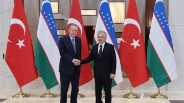 Cumhurbaşkanı Erdoğan, Özbekistan Cumhurbaşkanı Mirziyoyev ile görüştü