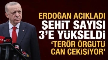 Cumhurbaşkanı Erdoğan: Pençe Kilit'te şehit sayısı 3'e yükseldi