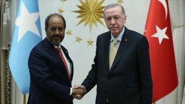 Cumhurbaşkanı Erdoğan, Somali Cumhurbaşkanı Mahmud ile bir araya geldi