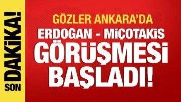 Cumhurbaşkanı Erdoğan Yunan Başbakanı Miçotakis ile görüşüyor!