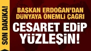 Cumhurbaşkanı Erdoğan'dan dünyaya mülteci çağrısı: Cesaret edip sorunla yüzleşin