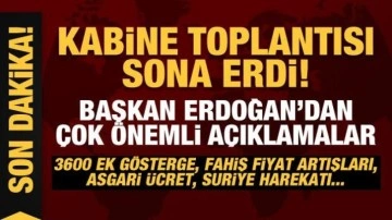 Cumhurbaşkanı Erdoğan'dan Kabine Toplantısı sonrası son dakika açıklamalar!