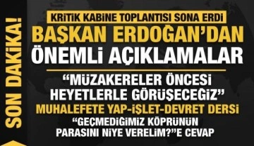 Cumhurbaşkanı Erdoğan muhalefetin &quot;yap-işlet-devret&quot;le ilgili iddialarına da cevap verdi.