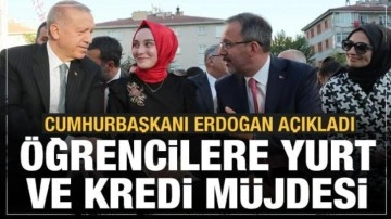 Cumhurbaşkanı Erdoğan'dan öğrencilere yurt ve öğrenim kredisi müjdesi