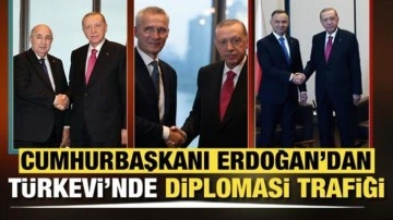 Cumhurbaşkanı Erdoğan'dan Türkevi’nde diplomasi trafiği