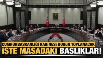 Cumhurbaşkanlığı Kabinesi bugün toplanacak! İşte masadaki başlıklar