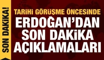 Dolmabahçe'deki barış masası öncesi Cumhurbaşkanı Erdoğan'dan açıklama