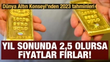 Dünya Altın Konseyi'nden 2023 tahmini: Yıl sonu 2,5 olursa fiyatlar fırlar