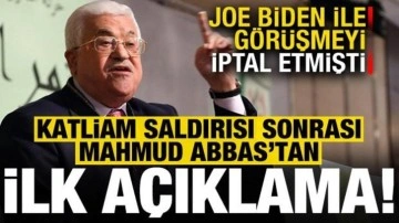 Dünyayı sarsan katliam saldırısı sonrası Mahmud Abbas'tan ilk açıklama!