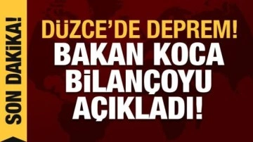 Düzce depreminde yaralı sayısı artıyor: Bakan Koca ve Soylu'dan son dakika açıklaması